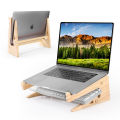 Wood Laptop Stand For MacBook Pro Universal Computer Stands For Desk Vertical Laptop Holder Wooden Laptop Riser For MacBook Air. 