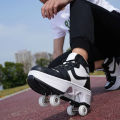 NEW children's sports roller skates deformation shoes 4 four-wheeled roller skates adult runaway shoes student deformation wheel.