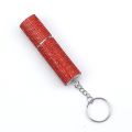 10ml Crystal Shiny Rhinestone Empty Perfume Bottle Keyring Pepper Spray Liquid Holder Keychain Self Protection Gift For Women.