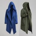 【Alien Alien】 Leisure Cool Hooded Men Trench Coat Extra Long Jacket Oversize for Autumn. 
