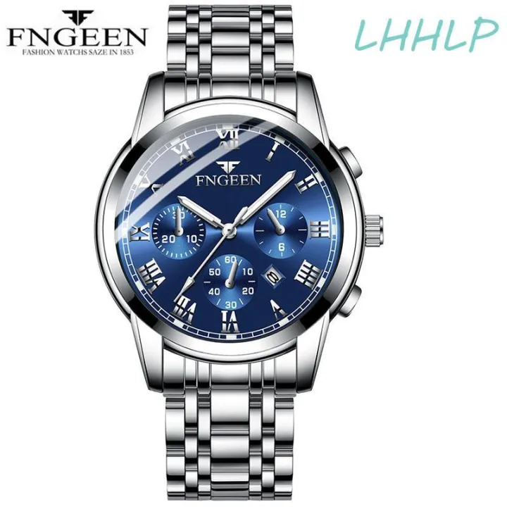 FNGEEN%204006%20High%20Quality%20Luxury%20Men's%20Quartz%20Watch%20Luminous%20Calendar%20Stainless%20Steel%20Strap%20Wristwatch%20For%20Men%20-%20Image%207