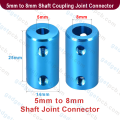Aluminum 5mm to 8mm Shaft Coupling Joint Connector 5x8mm Clamp Universal Joint Stepper Motor Coupler For CNC 3D Printer. 