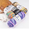 100g Soft Rainbow Color Cotton Yarn Tricot Fibres Thread Yarn Hand-woven Warm Scarf Sweater Sofa Cushion DIY.