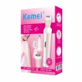 Kemei Km-3024 Multifunctional 4 In 1 Rechargeable Woman Body Shaver Eyebrow Nose Trimmer Set.