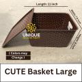 Plastic Storage Basket, CUTE Basket Large with Lid, Cute Multipurpose Basket. 