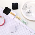 3pcs Student Stationery Supplies Black Paper Clip Memo Clip Square Bookmark Binder Clips. 