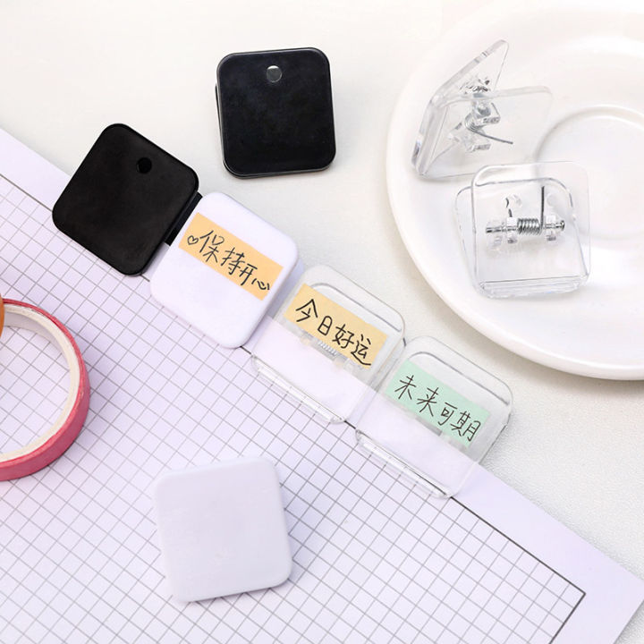 3pcs%20Student%20Stationery%20Supplies%20Black%20Paper%20Clip%20Memo%20Clip%20Square%20Bookmark%20Binder%20Clips%20-%20Image%206