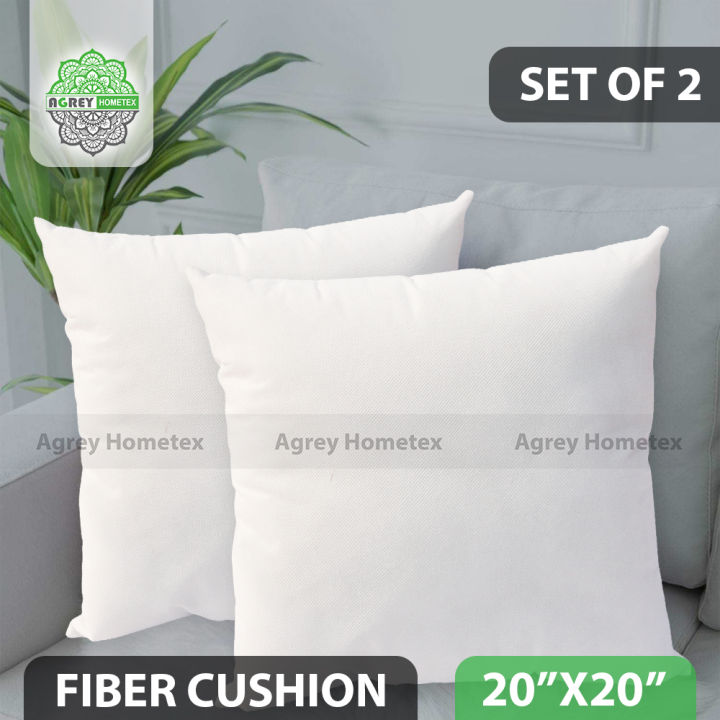 Standard%20Fiber%20Cushion,%20Tissue%20Fabric,%20White,%20(20"x20"),%20Set%20of%202%20-%20Image%202