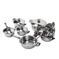 HG Stainless Steel Cookware Set Uniform Heat Conduction Pots Pans Stockpot Steam. 