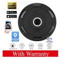 V380 PRO Wifi IP Camera Fish Eye 360 Degree Panoramic Camera VR, 1080P 2.0 MP -Black or White. 