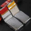 Metal Cigarette Case for Thick Cigarettes Flip Open Traveling Cigarette Box Hold Demoo.