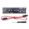 DDR3 DDR4 DDR2 to M2 SSD Adapter DDR to M.2 Hard Disk Adapter Card Black SATA 15Pin Power + SATA 7Pin Data Port. 