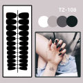 24Pcs Pink French False Nails Rainbow Cloud Design Full Cover Nail Tips Summer Long Almond Nails Almond Press on Nails.