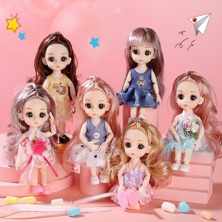 Doll%20Girl%20Toy%20Mini%20Doll%20Movable%20Joint%20Baby%203d%20Doll%20Beautiful%20Toys%20for%20Girls%20Clothes%20Dress%20Up%201/12%20Fashion%20Doll%2017cm%20Girls%20Gifts%20-%20Image%203