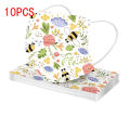 3-layer Masks 10-50pcs Adult Disposable Masks Floral Printed 3ply Filters Non-woven Mouth Personal Mask Halloween Cosplay. 