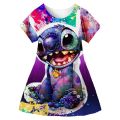 Stitch New Kids Dresses For Girls Summer Dress Child Baby Sweet Princess Disney Stich Dress Designer Dress Baby Girl Clothes. 