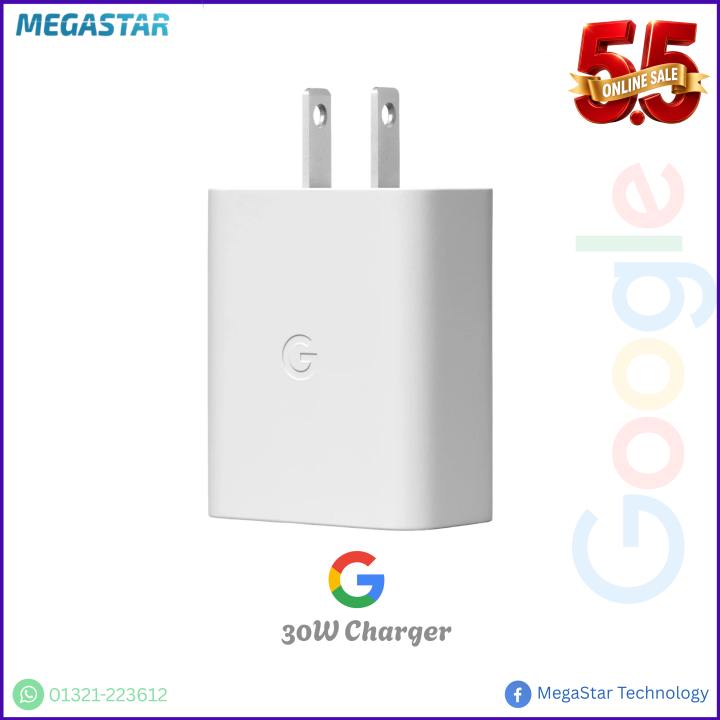 Google%20Pixel%2030W%20Power%20Adapter/%20Charger%20-%20Image%202