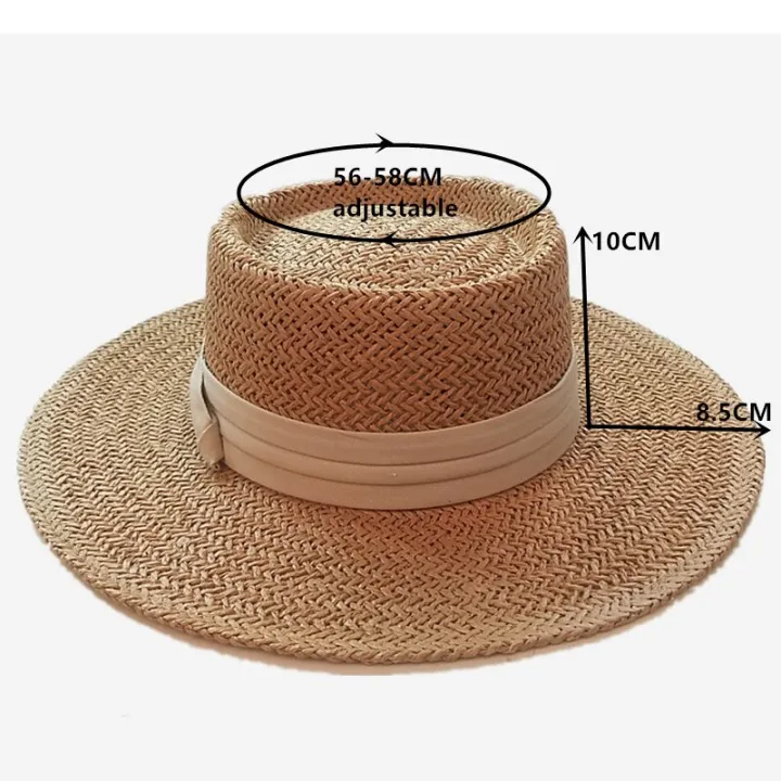 Ladies%20Handmade%20Natural%20Straw%20Hat%20Summer%20Beach%20Hat%20for%20Women%20Men%20Panama%20Cap%20Fashion%20Concave%20Flat%20Protetion%20Visor%20Sun%20Boat%20Hats%20-%20Image%204