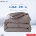 ComfortHouse Solid Colour Luxury Lightweight Comforter - Experience Cozy Warmth and Style for Winter - Easy to Maintain. 