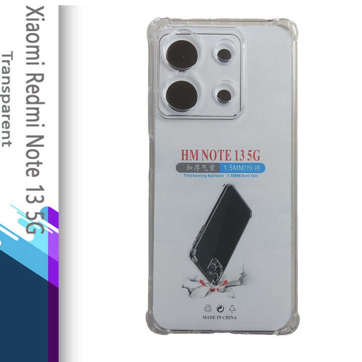For Xiaomi Redmi Note 13 5G - USG Premium Silicone Case Crystal Clear Soft TPU Ultra-Thin Transparent Flexible Protective Mobile Phone Back Cover