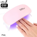 Monja 6W Nail Art Dryer LED UV Lamp Portable Micro Nail Art UV Varnish Curing Machine For Home Use USB Charging Manicure Tool. 