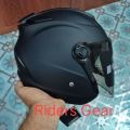 Yohe Matt Black Halfface Helmet For Riding Bike 882-B. 