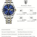 Poedagar 615 Fashionable Diamond Cut Quartz Stainless Steel Watch For Men.