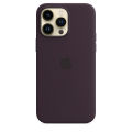 For Apple iPhone 14 Pro Max Silicone Case with MagSafe - Elderberry, Silky, Soft-touch finish. 