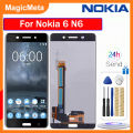 MagicMeta For Nokia 6 N6 TA-1021 LCD Display Touch Screen Digitizer Assembly Replacement Parts For Nokia6 TA-1033 TA-1025 5.5" Screen.