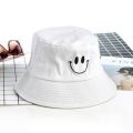 Idndeo Double-sided color matching smiley face fisherman hat sun protection basin hat Hat Smiling face Unisex Fashion Hip Hop Cap.