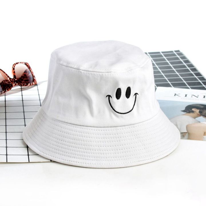 Idndeo%20Double-sided%20color%20matching%20smiley%20face%20fisherman%20hat%20sun%20protection%20basin%20hat%20Hat%20Smiling%20face%20Unisex%20Fashion%20Hip%20Hop%20Cap%20-%20Image%207