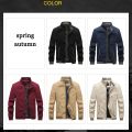 Men's Spring/Winter Jacket Men Autumn Work Coat Male Windbreaker Mens Fleece Lining Coats Black Casual Jackets Man Clothes BM325. 