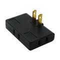 3 Way Wall Plug Extender Type A 110V~ 250V Flat Pins 1500W Portable 180 Degrees Rotatable Socket for Household Wall Travel. 