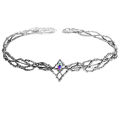 【Sell-Well】 Movie Round Elves Hair Crown Tiara Women Waterdrop Zircon Headband Bridal Hair Accessories Crown Cosplay Headwear Gifts Gener.