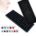 40/60PCS Surgical Steel Nose Ring Pack Indian Nose Pin Lot Nose Piercing Ring Set Crystal Nariz Ring Bulk Nose Piercing Stud Lot.