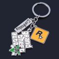 Game PS4 Theme Enamel Pendant Keyrings GTA 5 Grand Theft Auto 5 Keychain Jewelry Key Chain Rock Star Keychains Key Buckles. 