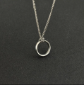 Simple Necklace With Finger Ring Men's Plain Color Necklace- Fashion Chain.