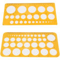 Measuring Template Circle Template and Mathematical Template Geometric Scale Plastic Drawing Rulers.