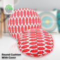 Round Cushion With Cover_Red _(18"x18")_Set of 5. 