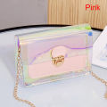 Women Transparent PVC Clear Jelly Clutch Bag Purse Tote Casual Shoulder Handbag Demoo.