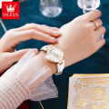 （New）OLEV Luxury Diamond-tudded Quartz Watch For Women Elegant Temperament Leather trap Waterproof Writwatch - 6645. 
