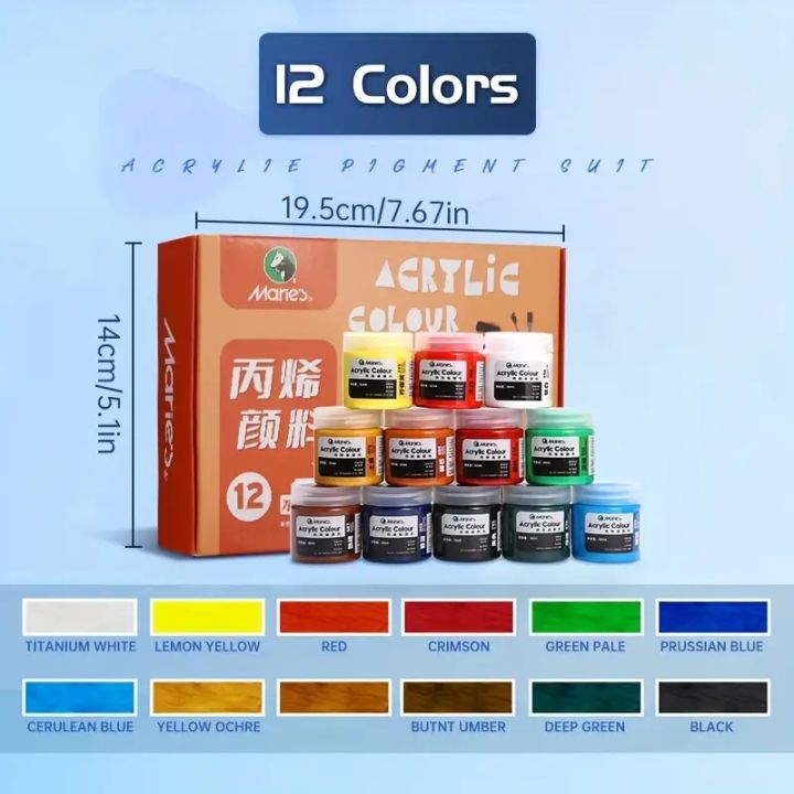 Marie's Professional Acrylic Color Set 50ml - 12 Colors