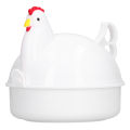 Egg Cooker 4 Eggs Chicken‑Shaped Heat Resistant Microwave Boiler For.