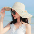 Straw Hat Female Beach Summer Sun Protection Seaside Vacation Travel All-MatchinginsHat Spring and Summer Big Brim Sun Hat. 