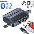NFC Bluetooth 5.3 Audio Receiver 3.5mm AUX RCA USB U-Disk/TF HIFI Stereo Music Wireless 5.0 Adapter With Mic For Car Kit Speaker. 