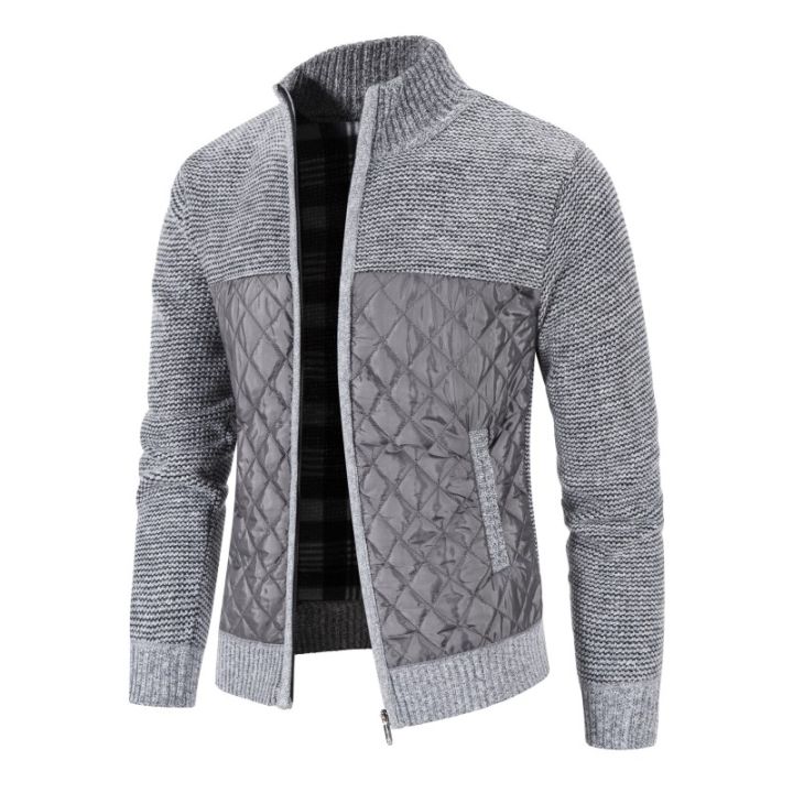 2024 New Autumn Winter Jacket Men Warm Cashmere Casual Wool Zipper Slim Fit Fleece Jacket Men Coat Dress Knitwear Male Coats