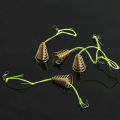 Anti Hanging Spring, Spring Feeder Fishing Bait Cage for Carp Fishing With Expensive Fishing Hook and Flexible Rotating Connectior (1Box=4Pieces). 