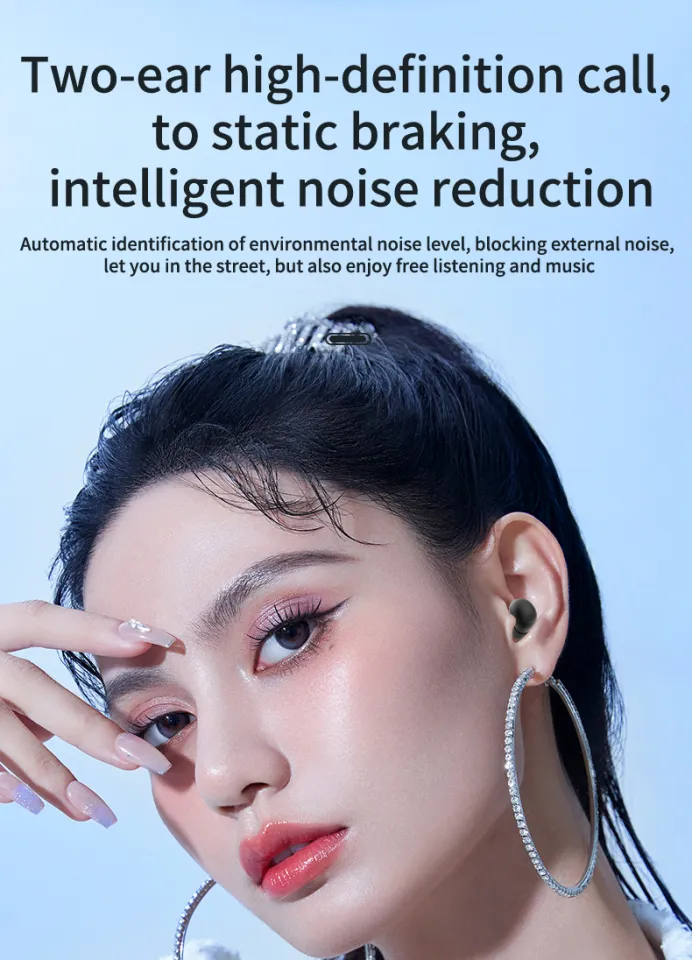Lesson Invisible New Invisible High Sound Quality Wireless Bluetooth Headset Mini Ultra Sleep Noise Cancelling Work And On