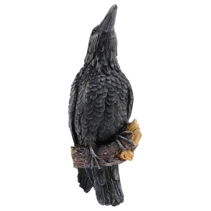 Plastic Raven Raven Statue Fake Raven Resin Statue Bird Crow Sculpture Outdoor Crows ...