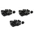 60 Pcs Black Plastic 25mm Dia Blanking End Caps Round Tube Insert. 
